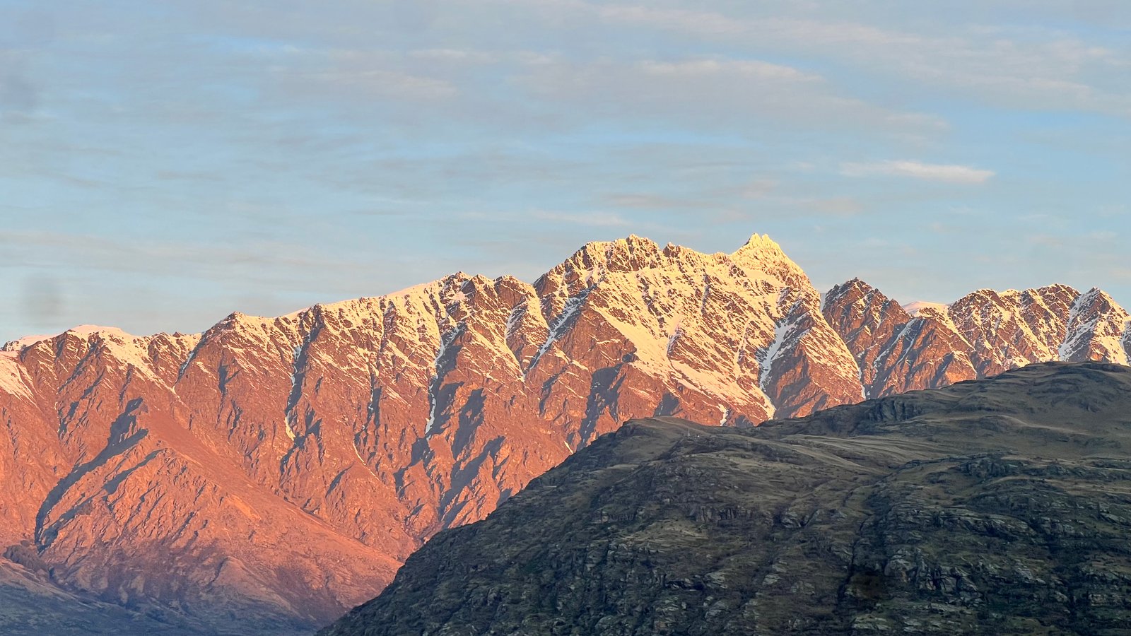 The Remarkables at sunset