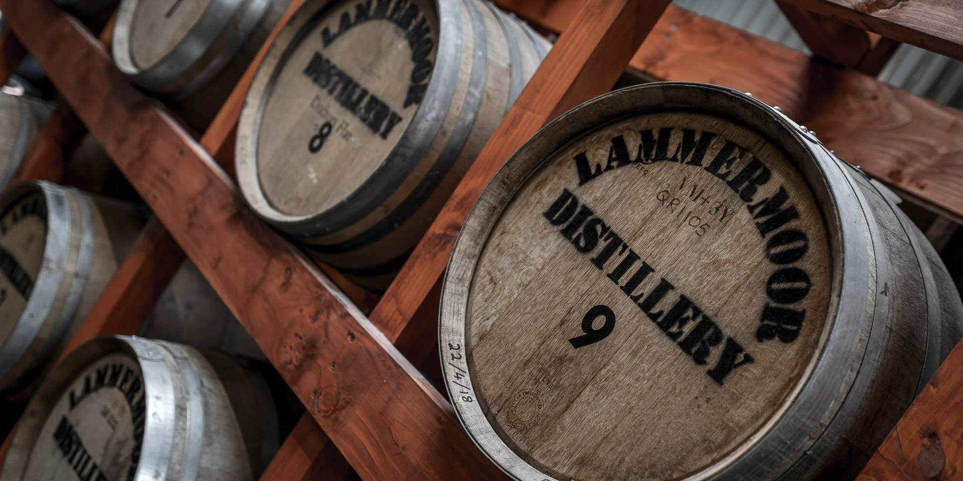 Whisky barrels ageing
